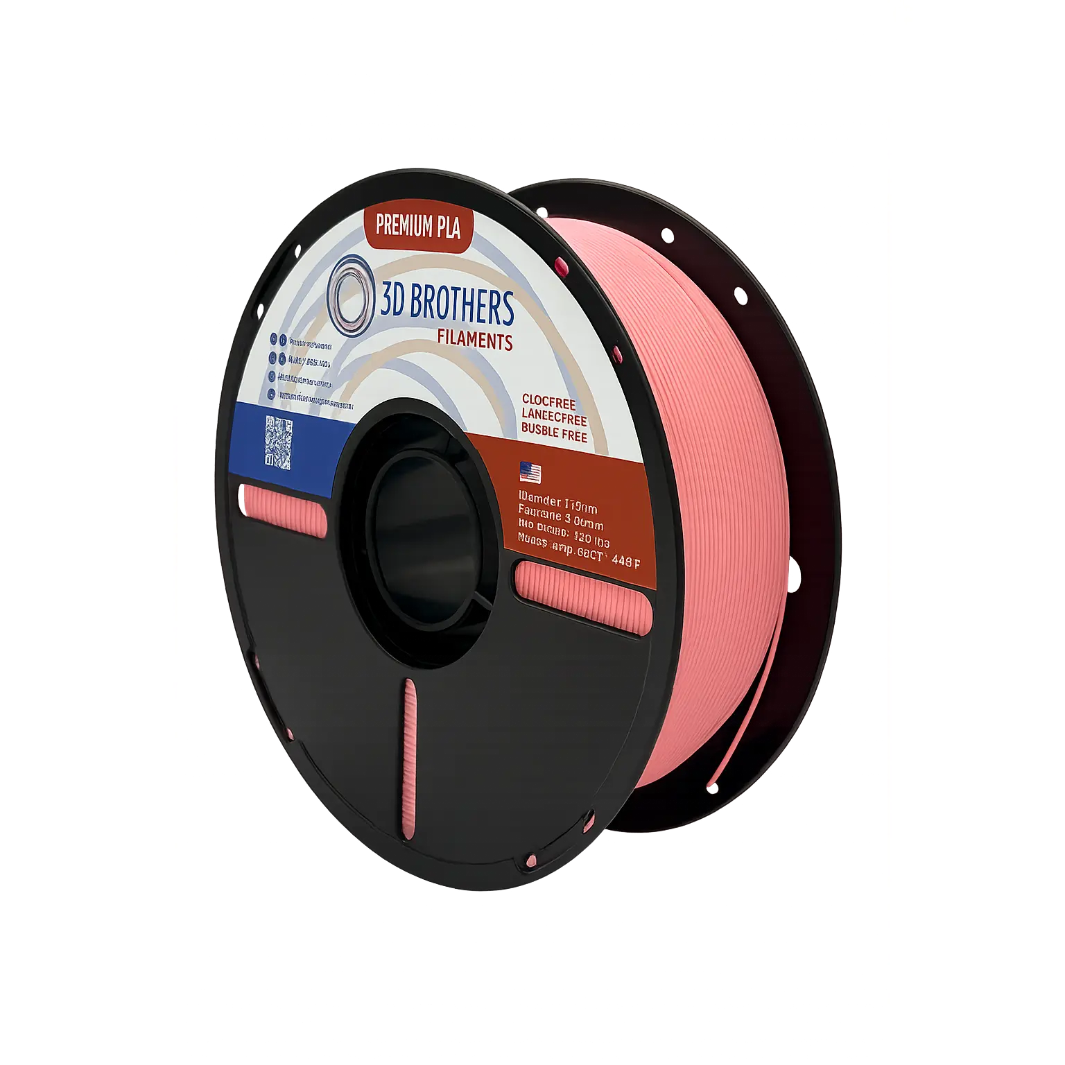 High Speed PLA Filament 1.75mm PINK – Made in USA | 1kg Spool | 3D Brothers USA