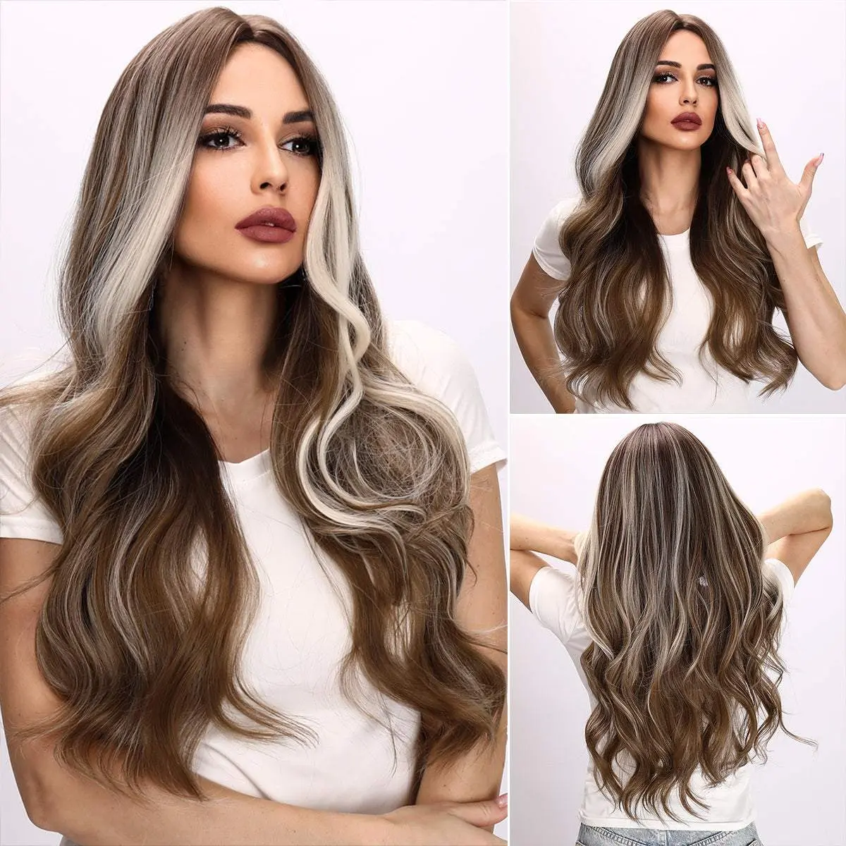 SMILCO/26-inch | Gold Loose Wave without Bangs | SM6966