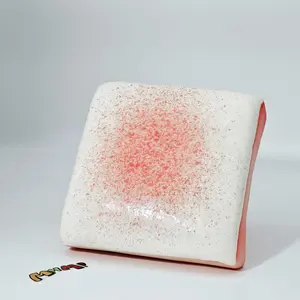 MHM Squishy Series Strawberry Milk Toast  Stress Relieving Toy with Sticky, Moist, Soft and Slow Bouncing Foods