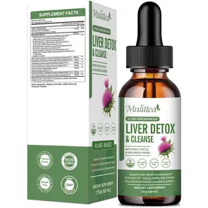 Liver Health & Lymphatic Drainage Drops -Support Liver Cleanse Detox & Repair with Artichoke Milk Thistle Silymarin Extract, Dandelion,Turmeric, Berberine to Renew w/21 Potent Herb-Nutrients-60ml