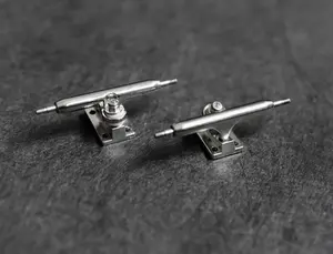 34mm Prodigy Gen2 Pro Fingerboard Trucks - Silver Colorway - Includes Pro Duro Bubble Bushings