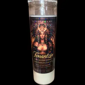 Tonantzin Manifesting Candle 15oz 100% Soy Wax Earthy Floral Scent for Grounding Rituals & Altars Aztec Mother Goddess Divine Fertility Creation
