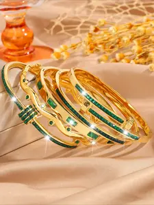 5 piece Cast versatile style bracelet set for weddings, banquets, and proms, colorful and fashionable, daily wear, and a variety of styles to mix and match, Elegant Jewelry Bracelet