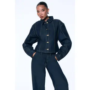 Premium Selvedge Barrel Denim Jacket - Dark Denim