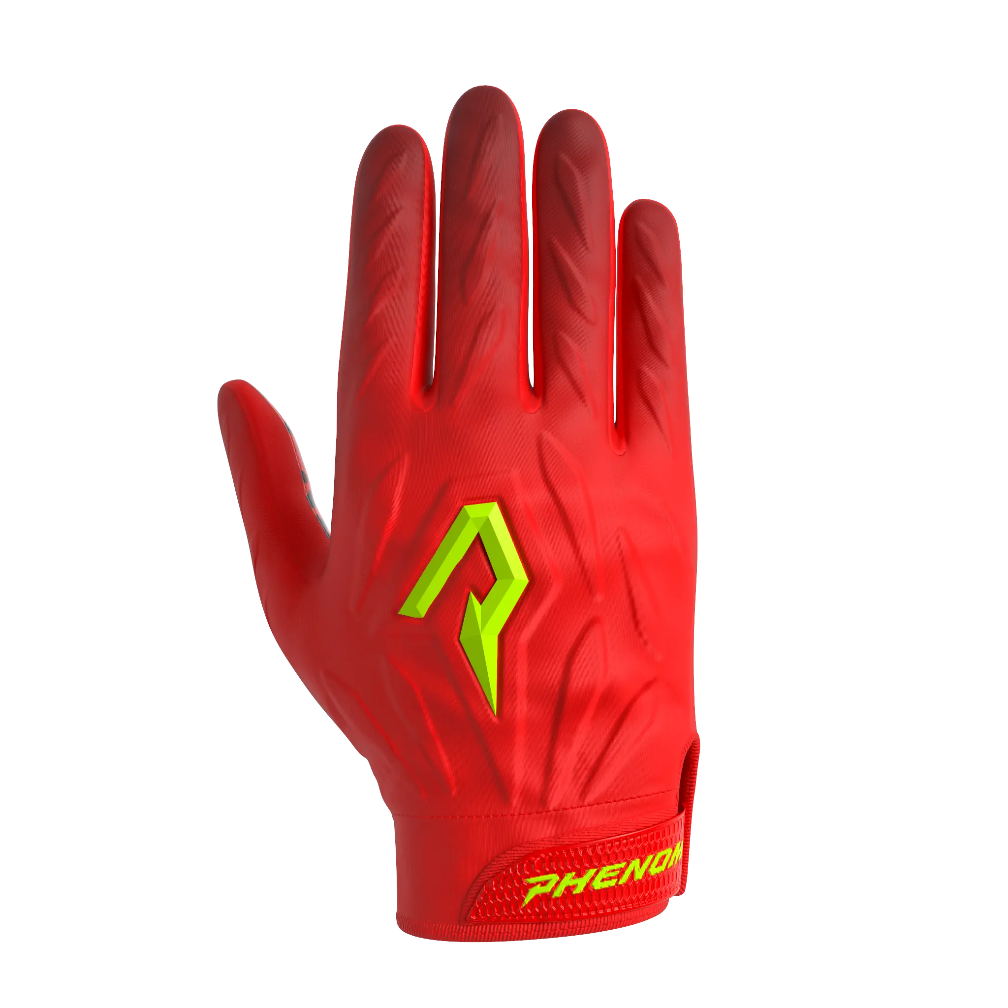 Phenom Elite Quantum Fierce Youth & Adult Padded Football Gloves - Red Leopard