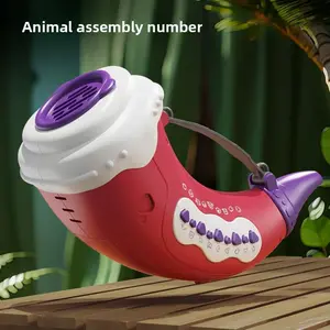 Animal Assembly Number Simulated Sound Effects (1 set), Simulated Animal Sound Effects Blows Music Horn, Exercises Lung Capacity Blows Horn Toy (Comes with Three 7th Battery)