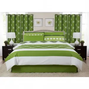 Luxury Blue Floral 8 Piece King  Set – Soft & Elegant Bedding with Sheets & Curtains