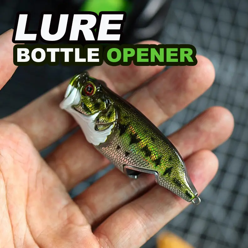 Bass Fish Lure Bottle Opener, Beer Bottle Opener for Fishing Enthusiasts Gifts