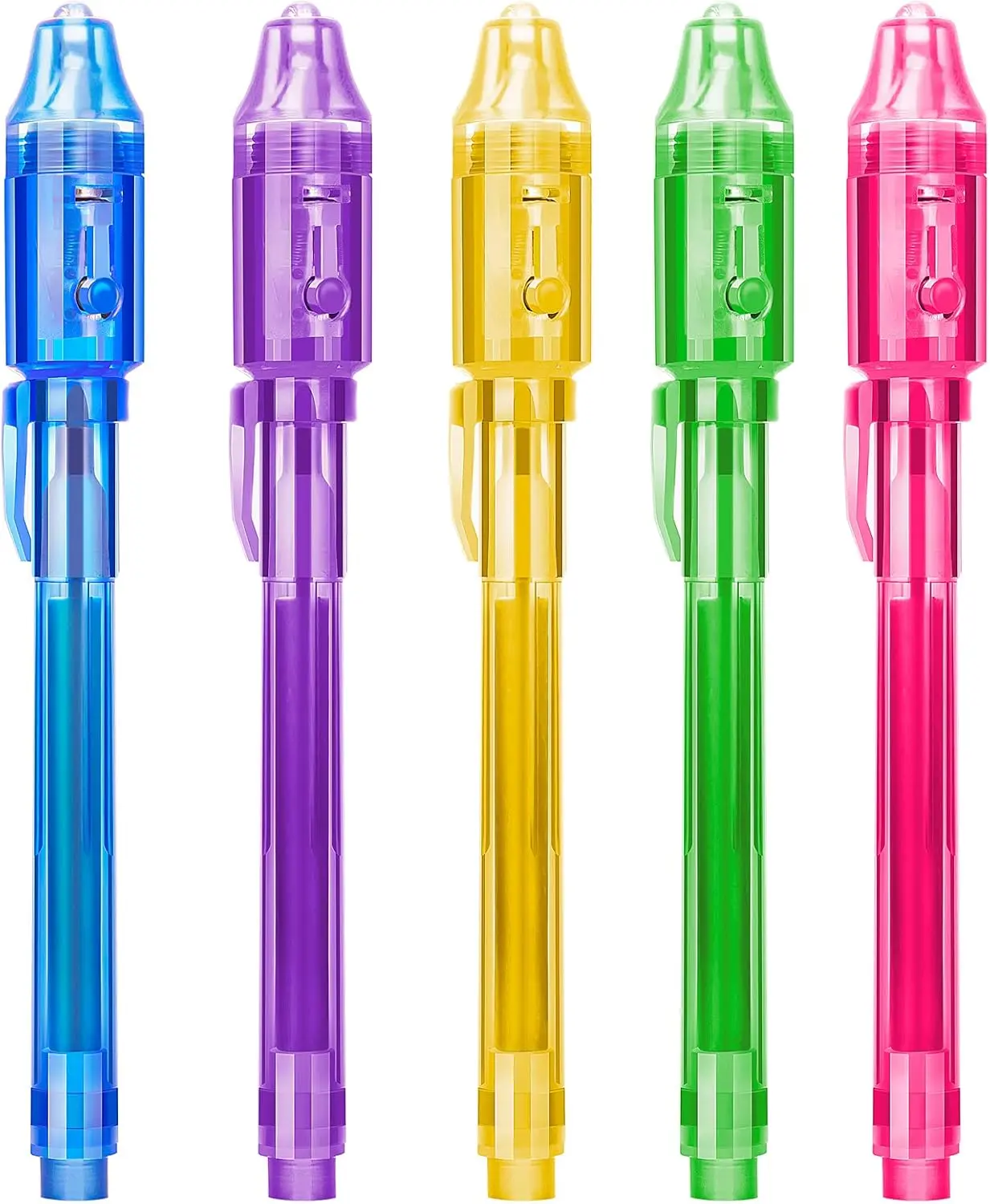 Invisible Spy Ink Pen 5 PCS with UV Pen Light for Kids 8-12, Party Favors and Stocking Stuffers for Christmas and Thanksgiving