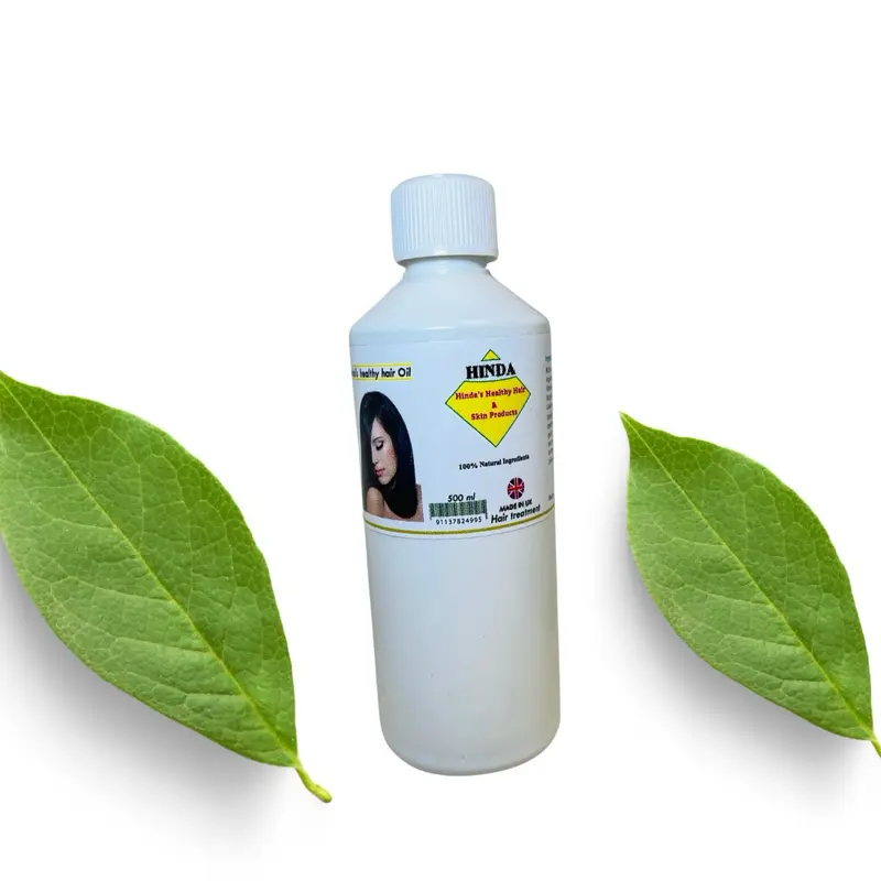 Hinda's Hair Oil 500ml - Nourishing Formula for Wavy, Curly, and Coarse Hair with Botanical Oils for Growth and Strength
