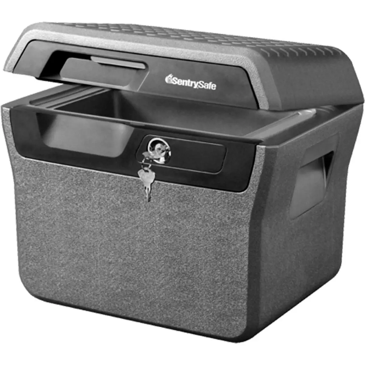FHW40100 SentrySafe Water & Fire File Safe with Key Lock, Water Resistant, 1550°F-843°C Protection, 44 lbs, Charcoal Gray, 16.62x13.81x14 in, Commercial & Office Fire & Security Safes