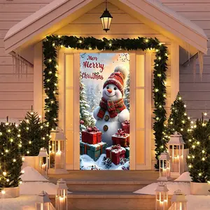 Elastic Room Door Decoration Set, Simple Installation, Christmas Halloween Door Cover, Holiday Party Decor, 82.7in X 35.4in