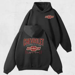 General Motors American Hoodie -90s retro style sweatshirt, full of vibrant retro style, suitable for car enthusiasts and classic Chevrolet accessory enthusiasts as a unisex versionRAIMENTRY