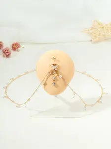 Women's Elegant Rhinestone Decorated Belly Rings, Exquisite Trendy Belly Piercing Jewelry, Chic Body Jewelry for Party & Daily Decor