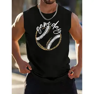 Vests Mom Game Day Baseball and Softball Casual T-Shirt Crew Neck Short Sleeve Spring Summer Women