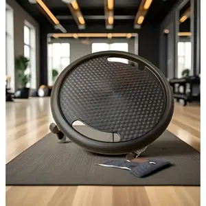 Multifunctional abdominal core exercise board with pulley and handle design, quiet fitness equipment for full-body muscle training, gym accessory