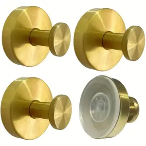 Suction Cup Hooks 2/4 Packs Strong 15 lbs Capacity 304 Stainless Steel No-Drill Installation for Towels Coats & More Matte Black Design