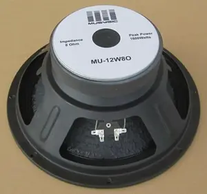 MUSYSIC MU‑12W8O 12" 8‑Ohm Replacement Subwoofer – 1600W Peak / 800W Program / 400W RMS