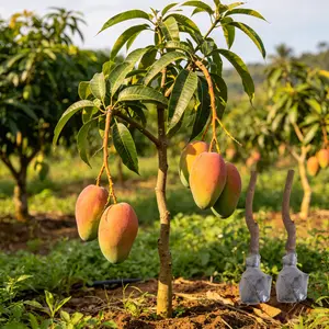 (LZ#FF)Mango Fruit Tree Starter Plant Easy to Grow Home Garden Planting Tropical Fruit Tree Backyard Grow Your Own Harvest Garden Plant