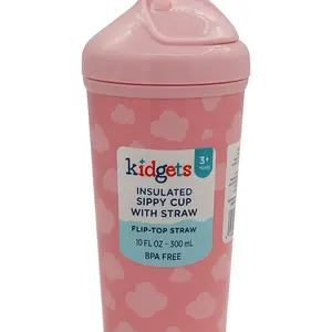 Kidgets Insulated Sippy Cup with Flip-Up Straw – 12.2 oz (360 mL) Drinkware