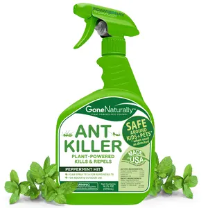 GoneNaturally Ant Killer– Peppermint Oil Spray for Indoor & Outdoor Use– Natural Repellent & Killer for Home– Safe for Kids & Pets Pest Control Solution (16oz)