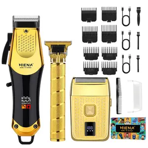 Men's electric shaving knife set, hair clipper set, family haircut three-piece set, men's beauty set cordless portable USB rechargeable, Cordless Hair Trimmer, Beard Hair Trimmer, perfect gift for men.