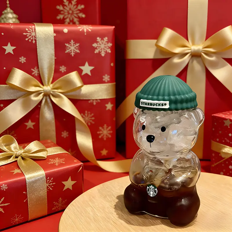 [IN STOCK] Star Bucks Bearista Bear Glass Jar Cold Cup Straw 2025 Holiday NEW Year's Birthday Valentine's Day Gift
