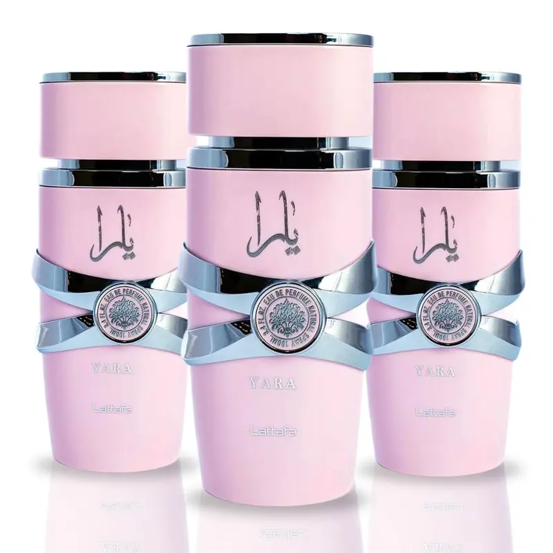 Lattafa Perfumes Yara EDP 100ml (3.4oz) - Triple Value Pack Of 3 - Long Lasting Arabian Perfume For Women Pack Of 3 fragrance, Vanilla, Flower