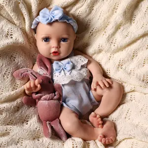 BABESIDE Lifelike Realistic Silicone Baby Doll Girl 12/16 Inch Reborn Doll with Painted Hair Perfect Companion for Children Parents & Collectors