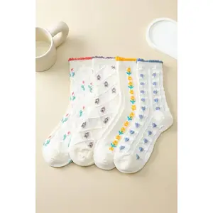 Embroidered Crew Sock