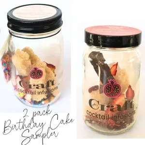 Birthday Cake Cocktail/Mocktail w/Sprinkles (2 pack sampler)