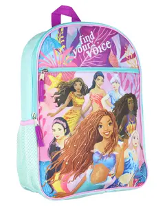 The Little Mermaid Backpack Live Action Movie |  Ariel Find Your Voice Shimmer 16" Bookbag
