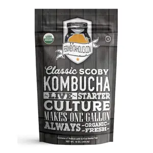 Classic Kombucha SCOBY – USDA Certified Organic Live Kombucha Starter Culture Drinks Beverage