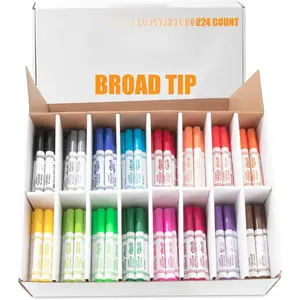 Washable Markers Bulk, Bulk Pack of 224 in 16 Vibrant Colors, Broad Line Conical Tip Markers for Classroom School for students adults drawing and crafts -  for ' Classrooms & Teachers