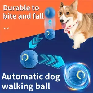 USB Rechargeable Electric Dog Bouncing Ball | Low Voltage Safe, Durable Material, Chew-Proof | Automatic Interaction, Entertaining, Anti-Destructive | Suitable for Small to Medium-Sized Dogs/Cats, Indoor Plaything | Fun Design, Durable