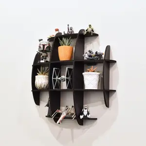 Globe Wood Wall Shelf, Unique Wall Shelf, Succulent Wall Shelf, Round Shelf, Funko Pop Display, Photo Shelving