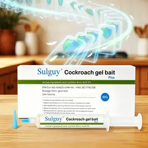 Sulguy Cockroach Gel Bait - 30g Syringe Kit (1 Tube + Plunger + Tips) with Easy Application, Cockroach Exterminator Gel, Indoor & Outdoor Pest Control for German & American Roaches