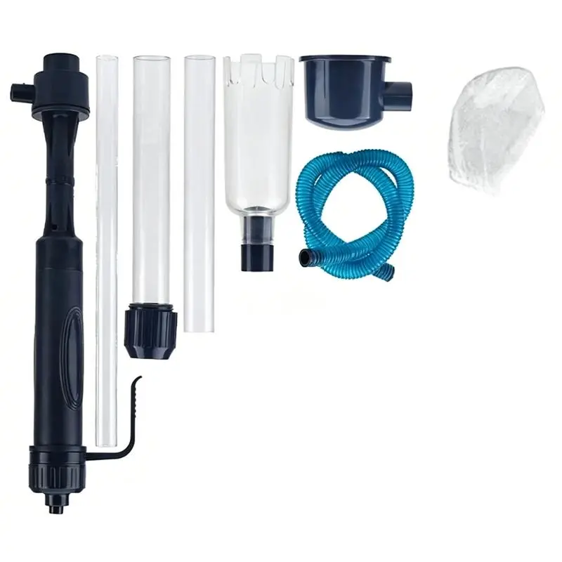 Battery-Operated Gravel Vacuum for Aquarium Cleaning, ABS Plastic 2-in-1 Siphon System with Adjustable Height for Fish Tanks, Vacuum System, Tank-Fit