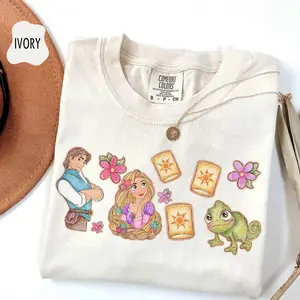 Vintage Tangled  Comfort Colors Shirt, Tangled Princess Tee, Princess Vacation Shirt, Magic Kingdom Trip Shirt, Flynn Rider Shirt
