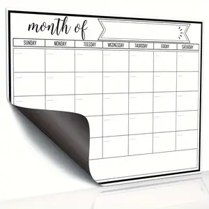 Magnetic Dry Erase Refrigerator Sticker Board, Fridge Calendar Magnetic, Calendar Monthly Kitchen Plan Design, One Pack Per Package, Essential Home Organizer