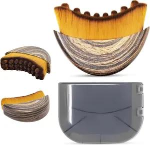 Lymphatic Contour Face Brush for Jawline & Chin Sculpting Ergonomic Design Dry Brushing Massager for Precise Fit and Fatigue Relief