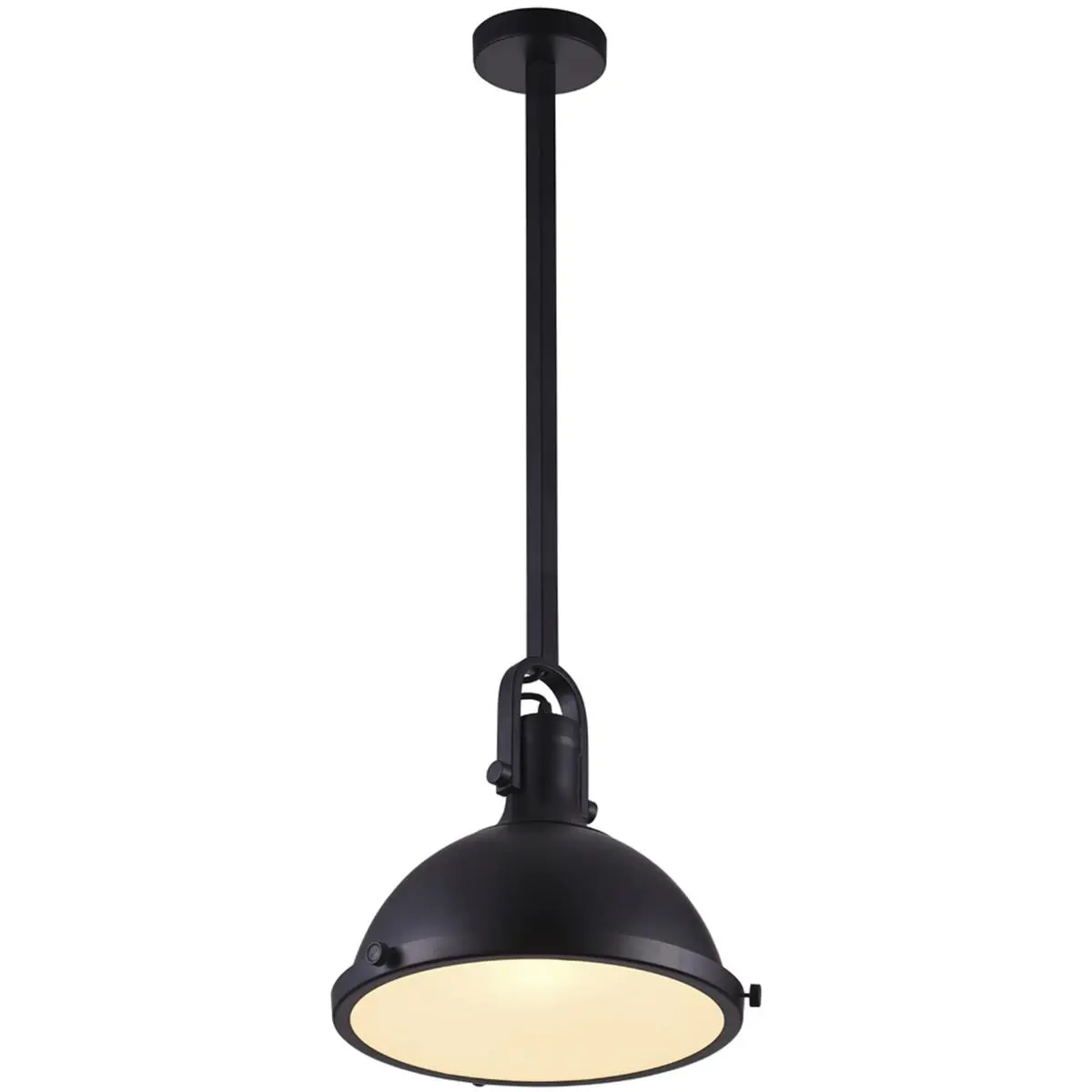 CWI Lighting Strum 1 Light 12 inch Black Down Pendant Ceiling Light 9760P12-1-101