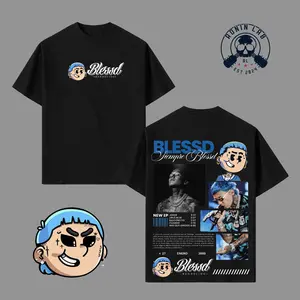 Blessd “Mosaico en Negro” Graphic T-Shirt, Latin Trap Streetwear Tee, Blessd Fans Outfit, Dark Aesthetic Vintage Unisex Shirt