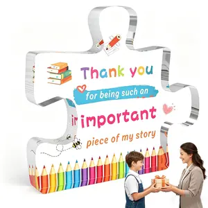 Teacher Appreciation Gifts Teacher Gifts Acrylic Puzzle Plaque - Thank You Graduation Gifts for Women Teacher Study Classmate Partner Roommate