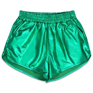 Green Metallic Shorts Green Metallic Shorts