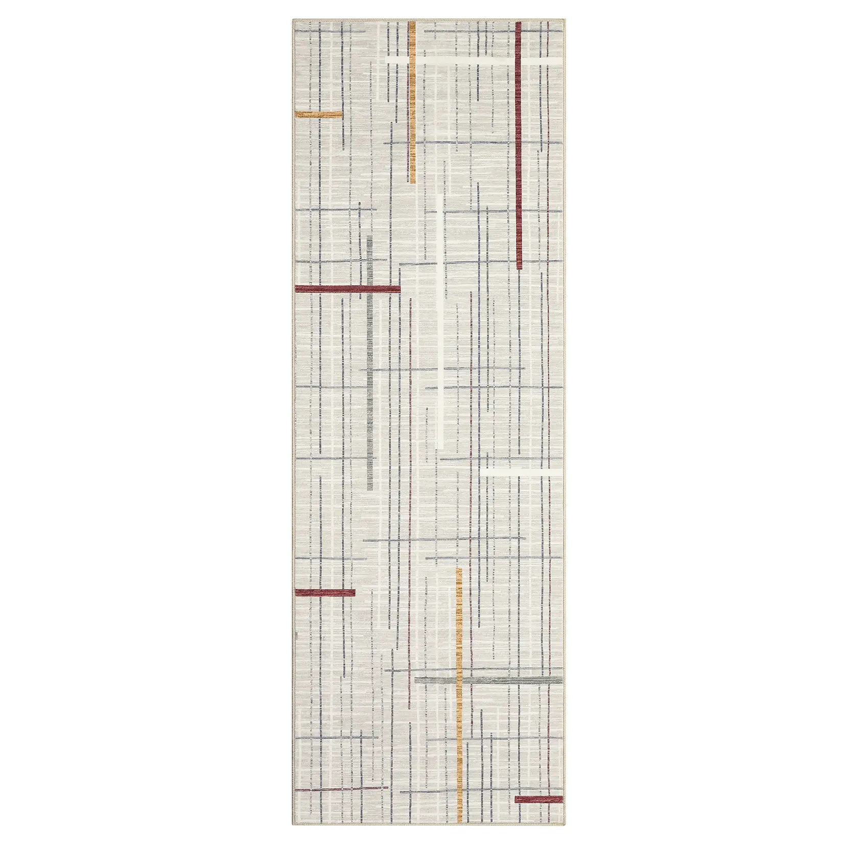 6 ft Rectangular Polyester Yarn Cashmere Beige Foldable 4-Cornered Washable Area Rug, Modern Home Decor for Hallway & Office Spaces, 4-Cornered Area Rugs, Four-Cornered Area Rugs
