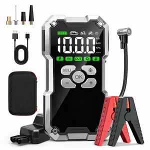 Car Essentials,Car Stuff,Multi-Function Car Jump Starter with Air Compressor, 12000mAh Portable Power Bank, 150 PSI Portable Tire Inflator for Car, Bike & Motorcycle, Emergency LED Light, USB Charging for Phone & Laptop