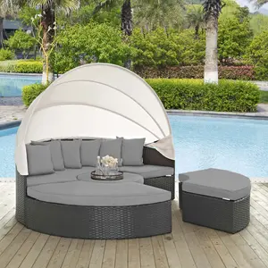 Modway Sojourn Outdoor Patio Sunbrella® Daybed in Canvas Gray