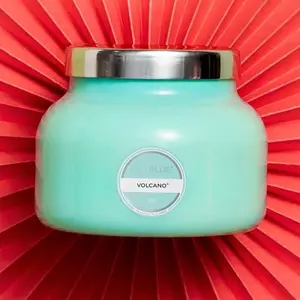 Capri Blue Volcano Scented Candles - Luxury Glass Jar Candles for Home Scented with Tropical Fruit & Sugared Citrus - Soy Wax Blend - Capri Blue Volcano - Blue White Pink Black Aqua Color (19 oz)