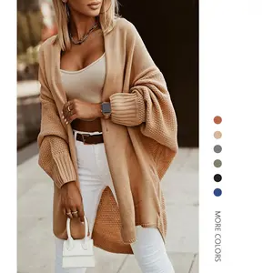 Danedvi Womens Cardigan Sweaters Open Front Long Batwing Sleeve Cardigans Oversized Outwear Sweaters